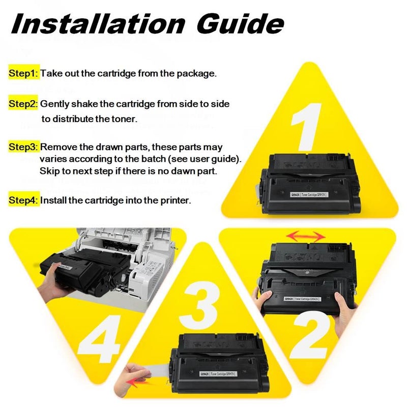 v4ink Compatible 42X Toner Cartridge Replacement for HP 42X Q5942X Q1338X Q1339X High-Yield Toner Cartridge for hp LaserJet 4200 4250n 4250t 4250tn 4250dtn 4250dtnsl 4350n 4350t 4350tn 4350dtn Printer - Image 4